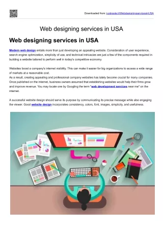 Web designing services in USA