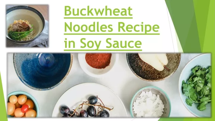 buckwheat noodles recipe in soy sauce