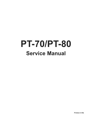 pt 70 pt 80 service manual