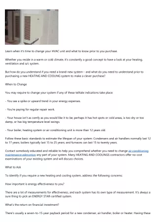 learn when it s time to change your hvac unit