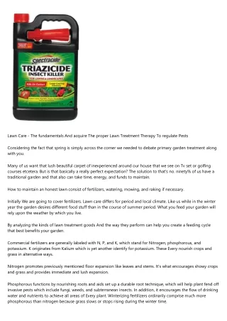 Garden Care - The basic principles And have The best Garden Care Remedy To Contr