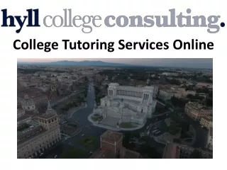 College Tutoring Services Online