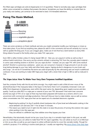 Just How To Make Thc Oil That Operates In An E.