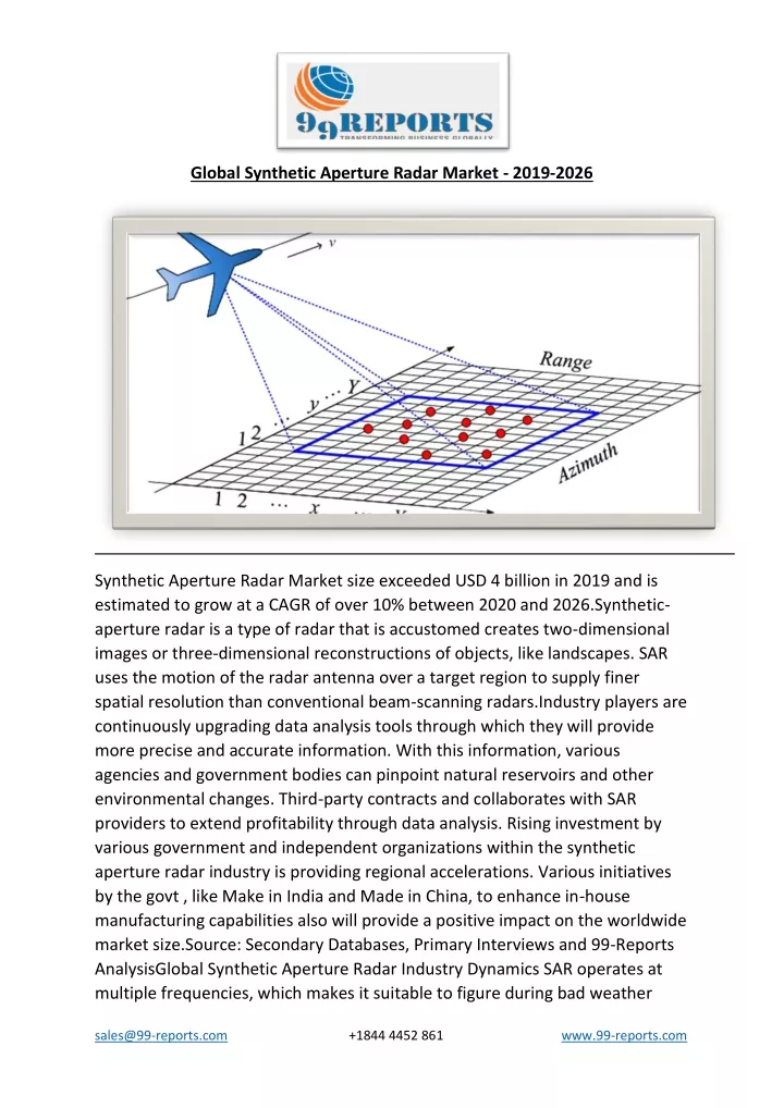 global synthetic aperture radar market 2019 2026