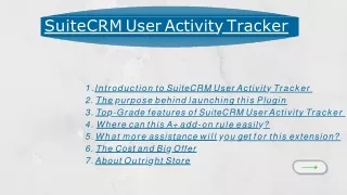 SuiteCRM User Acitvity Tracker