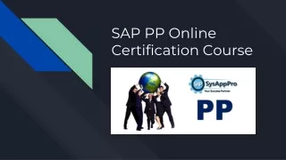 SAP PP Online Certification Course