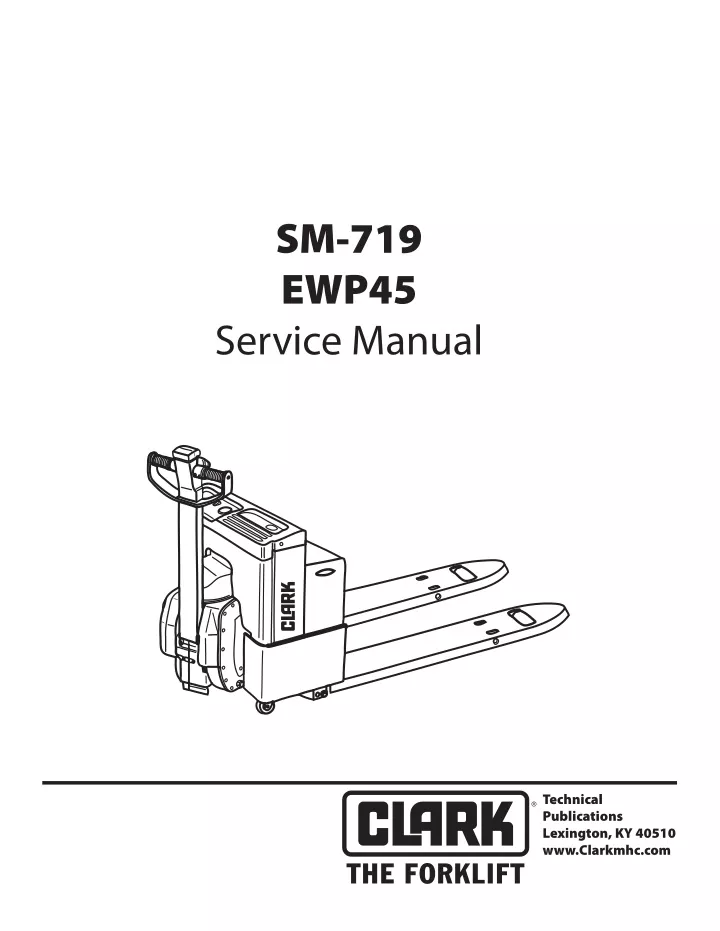 sm 719 ewp45 service manual