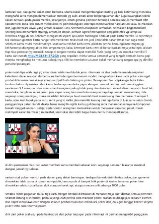 Saat Ini Kalian Bisa Memainkan IDN Poker Online & Bandar Ceme Online Asia Oleh A