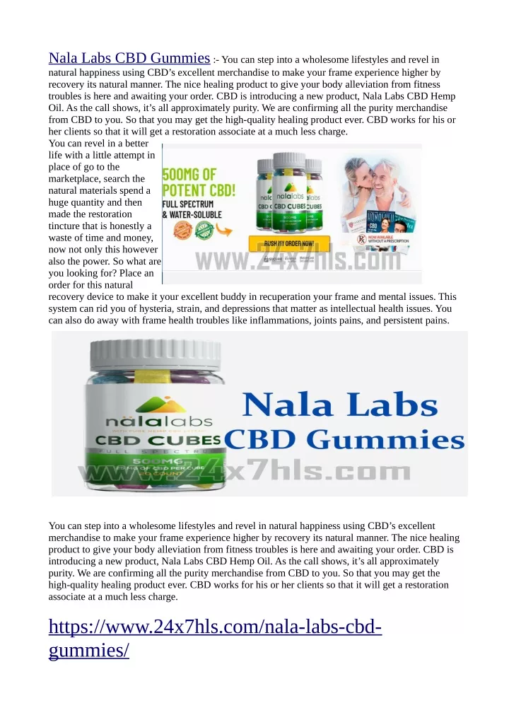 nala labs cbd gummies you can step into