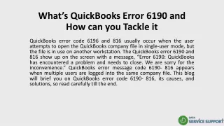what s quickbooks error 6190 and how can you tackle it