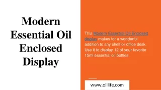 modern essential oil enclosed display