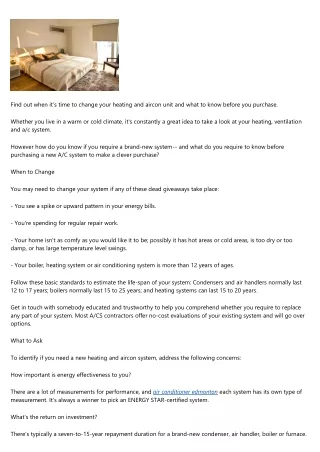 find out when it s time to change your heating