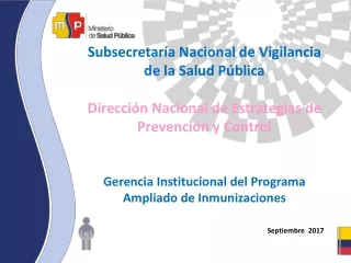 subsecretar a nacional de vigilancia de la salud