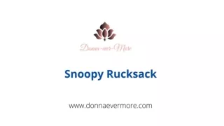 Rucksack Snoopy - Donna Ever More