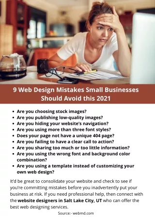 9 web design mistakes small businesses should