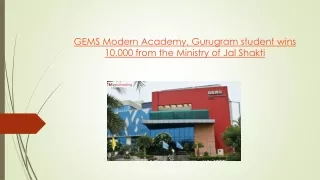 GEMS Modern Academy, Gurugram student wins 10k from the Ministry