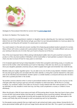 Ideas for Customized Baby Items for Girls And Leading ten Gifts For Newborn This