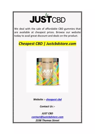 we deal with the sale of affordable cbd gummies