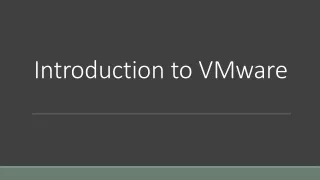 introduction to vmware
