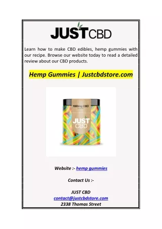 learn how to make cbd edibles hemp gummies with