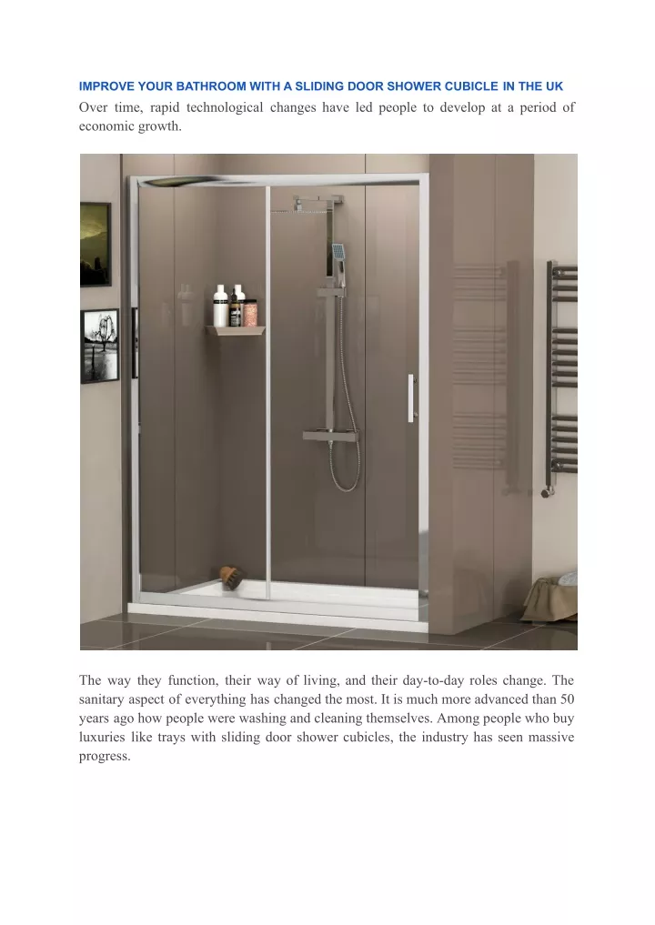 improve your bathroom with a sliding door shower