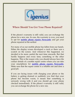 where should you get your phone repaired