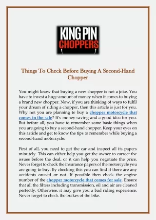 things things to check before buying a second