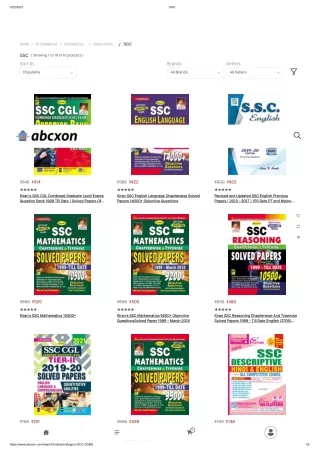 Buy online SSC Exam Preparation Books at cheapest price
