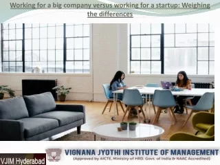 working for a big company versus working