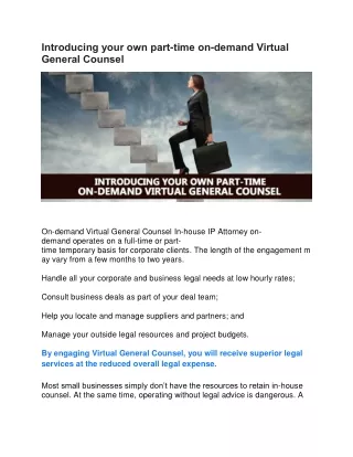 introducing your own part time on demand virtual