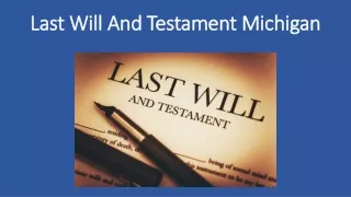 last will and testament michigan