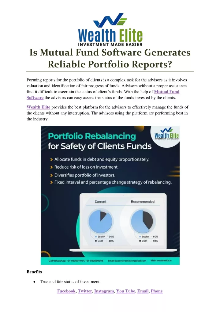 is mutual fund software generates reliable