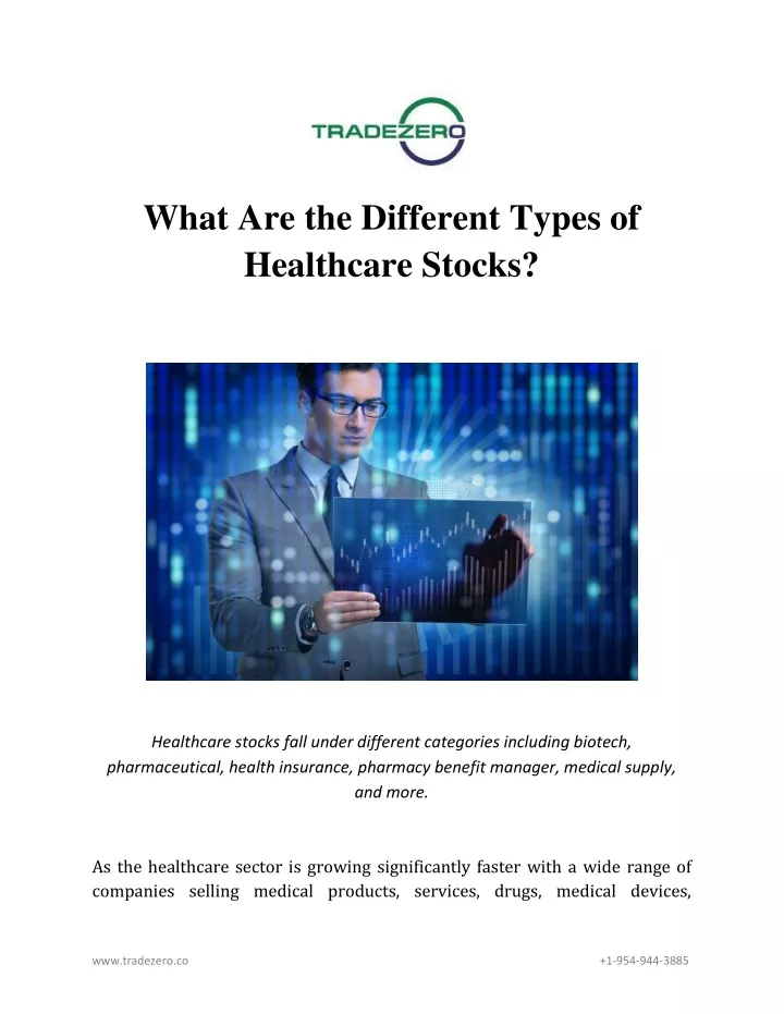 what are the different types of healthcare stocks