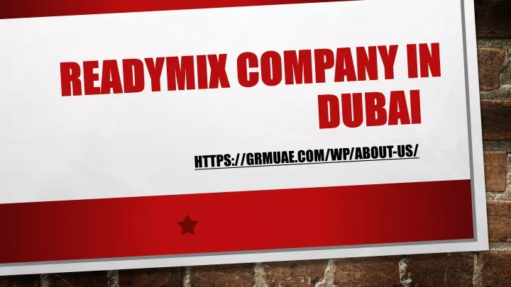 readymix company in dubai
