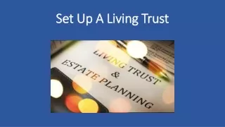 set up a living trust