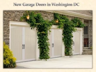 New Garage Doors in Washington DC