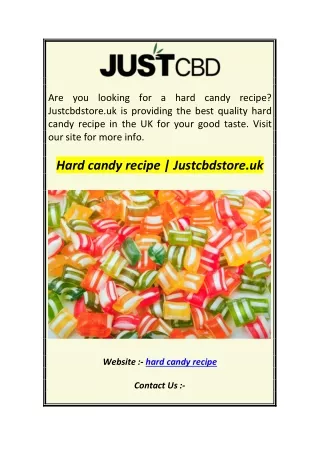are you looking for a hard candy recipe