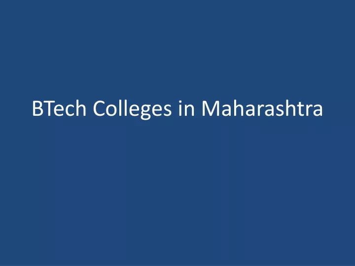 btech colleges in maharashtra