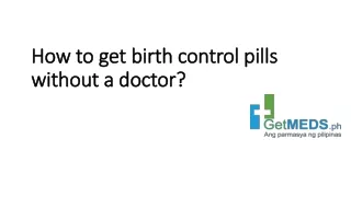 How to get birth control pills without a doctor