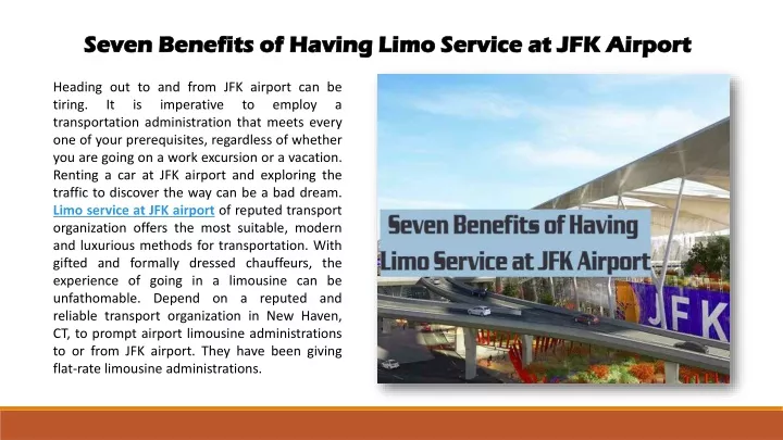 seven benefits of having limo service