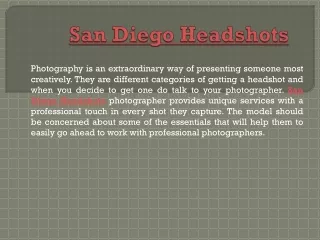Headshot Photographer in San Diego