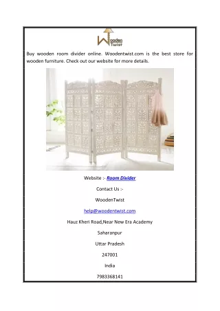 Room Divider | woodentwist.com