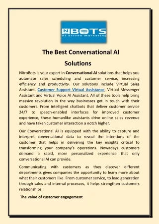 The Best Conversational AI Solutions