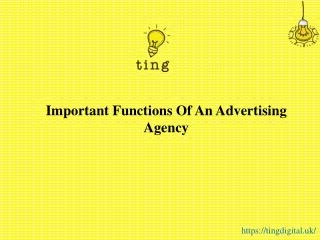 important functions of an advertising agency