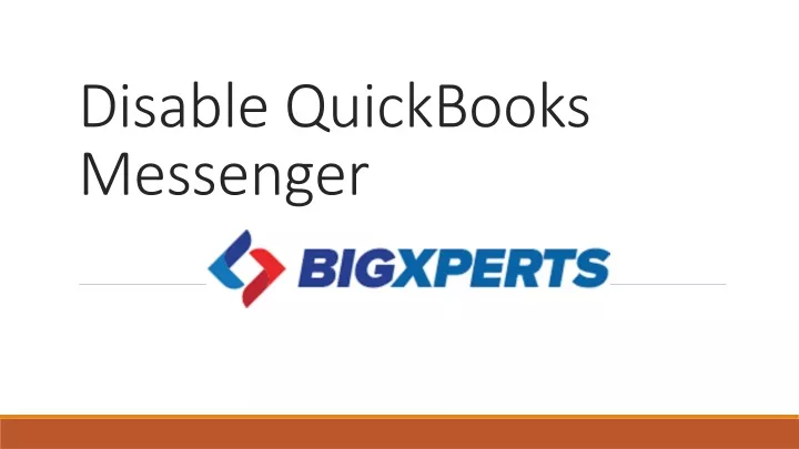disable quickbooks messenger