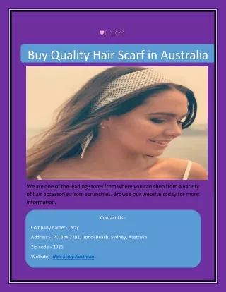 Buy Quality Hair Scarf in Australia