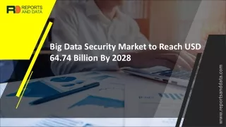 Big Data Security Market Size Analysis, Industry Outlook, & Region Forecast,2028