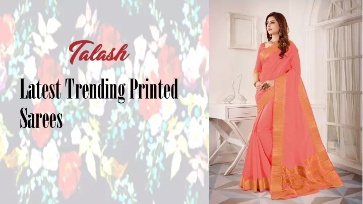 latest trending printed sarees