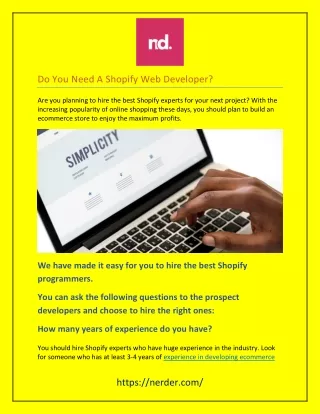 do you need a shopify web developer