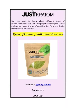 did kratom justkratomstore com you proper